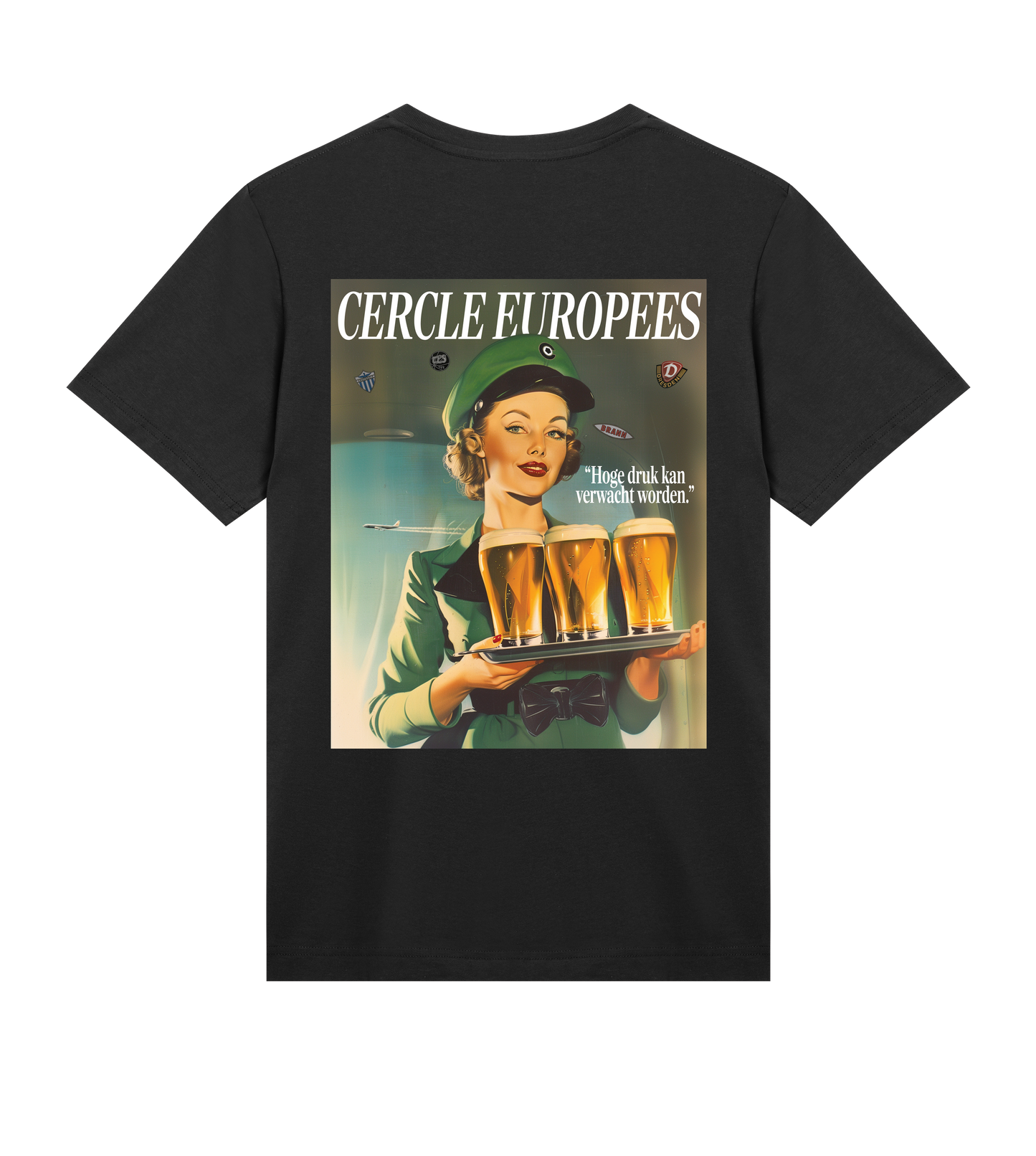 CERCLE EUROPEES TEE (ZWART)